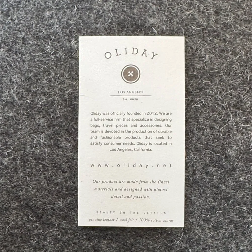 oliday wool/canvas/leather backpack